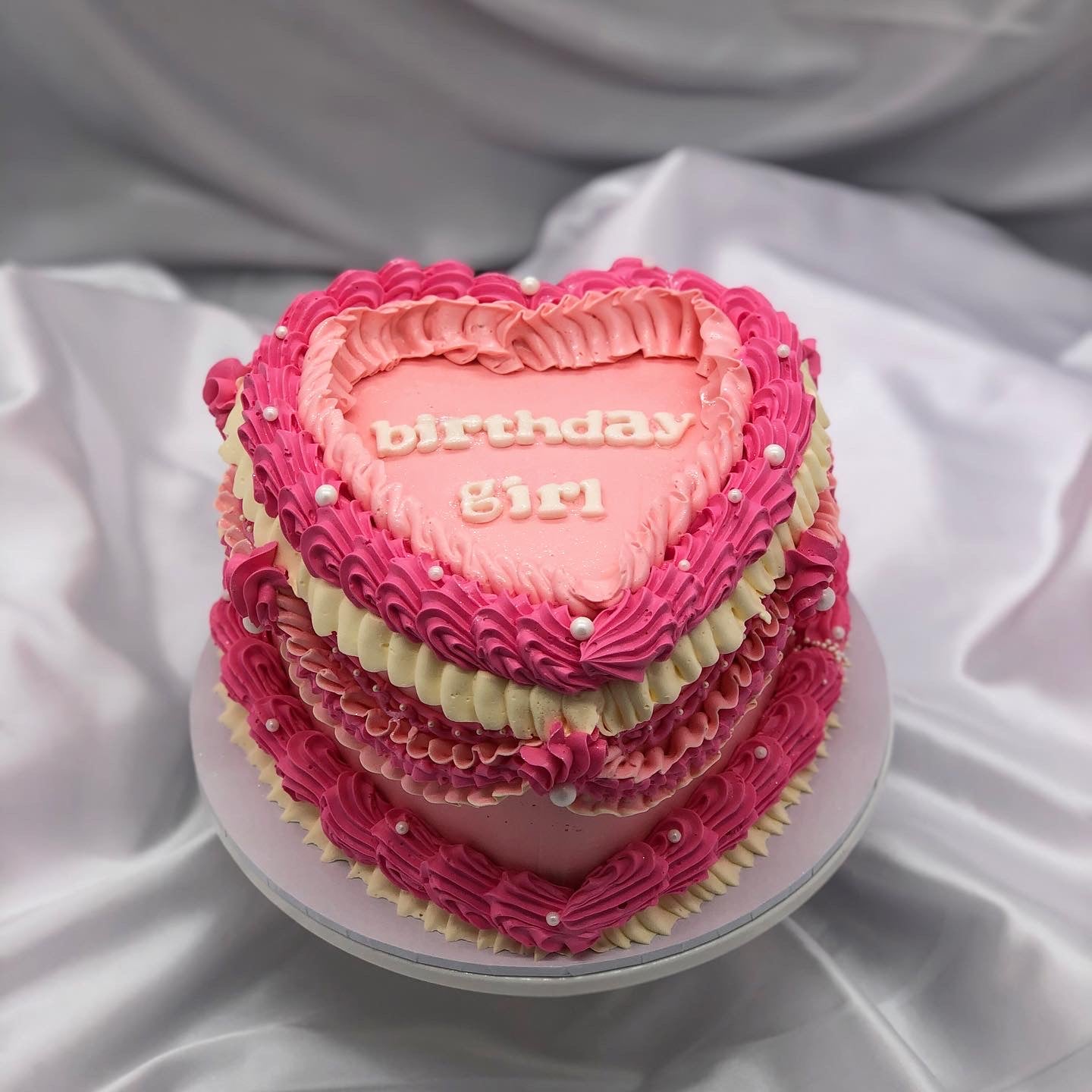 Birthday girl Heart shape cake