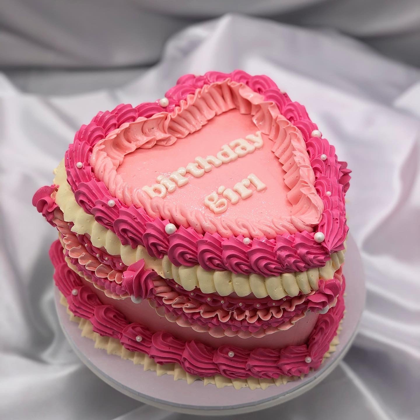 Birthday girl Heart shape cake